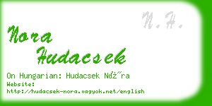 nora hudacsek business card